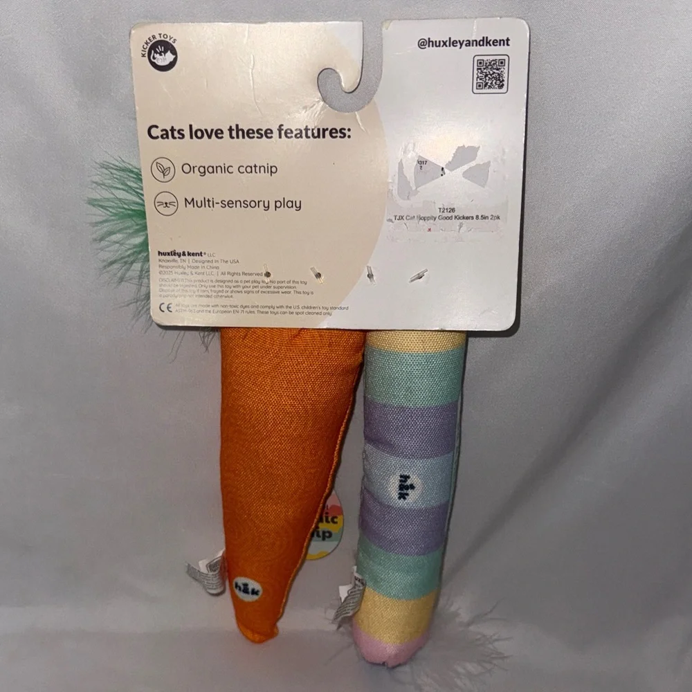Huxley & Kent Hoppity Good Kickers Catnip Easter Cat Toy Set